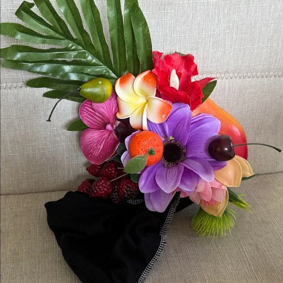 Copa cabana Floral and Fruit Headpiece one size - Picture 2 of 3